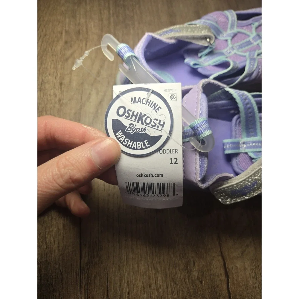 OshKosh Everplay Flexible Outsole Bump Toe Sandal Purple‎ Lilac Toddler Size 12